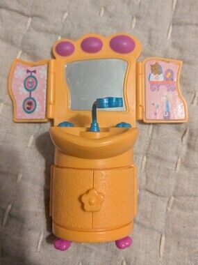 Polly Pocket Glitz & Glam Pets Sink Hair washing Station Orange Replacement part